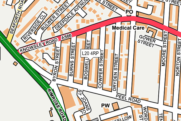 L20 4RP map - OS OpenMap – Local (Ordnance Survey)