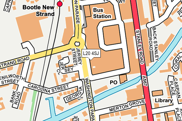 L20 4SJ map - OS OpenMap – Local (Ordnance Survey)