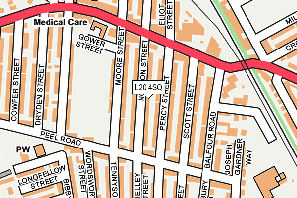 L20 4SQ map - OS OpenMap – Local (Ordnance Survey)
