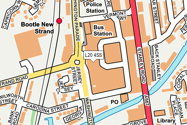 L20 4SS map - OS OpenMap – Local (Ordnance Survey)