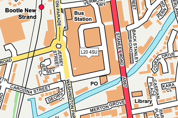 L20 4SU map - OS OpenMap – Local (Ordnance Survey)