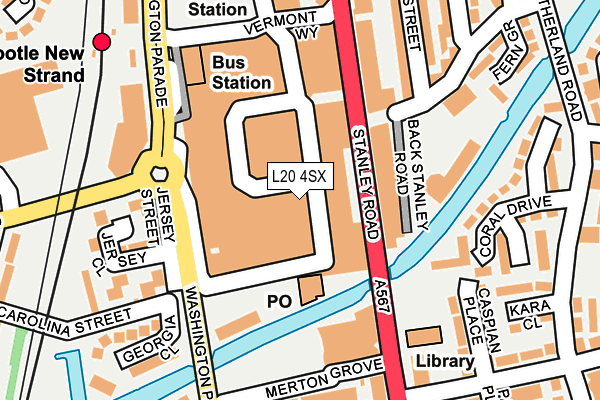 L20 4SX map - OS OpenMap – Local (Ordnance Survey)