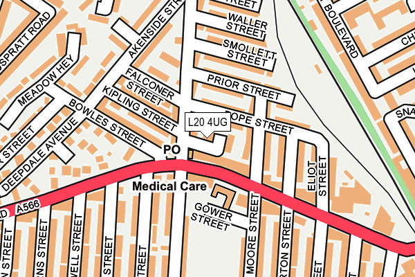 L20 4UG map - OS OpenMap – Local (Ordnance Survey)