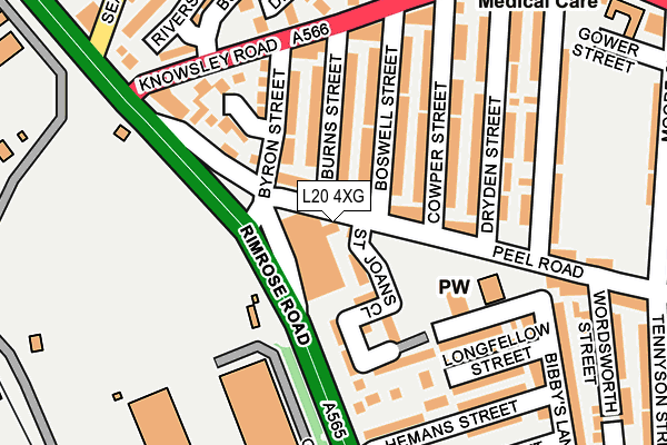 L20 4XG map - OS OpenMap – Local (Ordnance Survey)