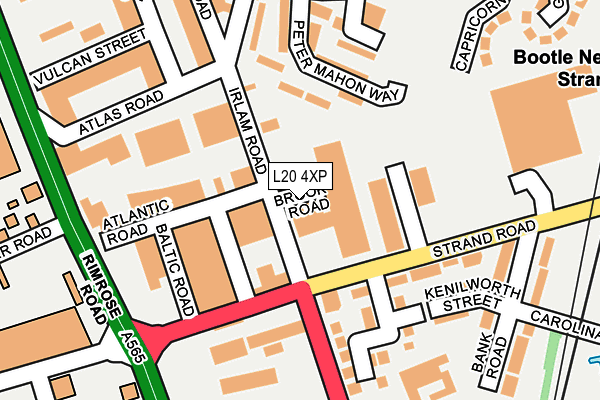 L20 4XP map - OS OpenMap – Local (Ordnance Survey)