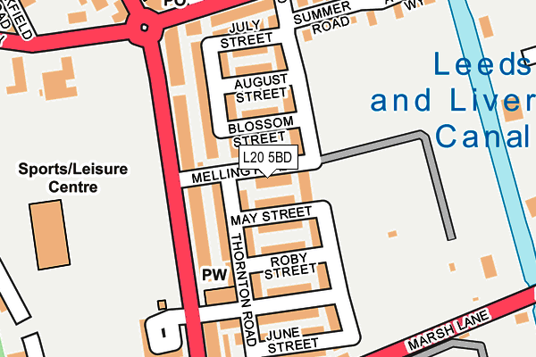 L20 5BD map - OS OpenMap – Local (Ordnance Survey)