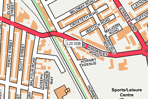 L20 5DB map - OS OpenMap – Local (Ordnance Survey)