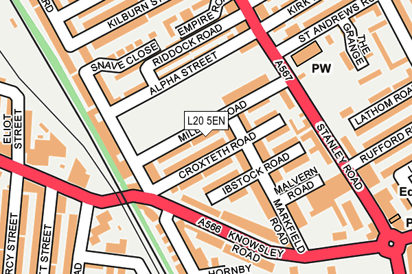L20 5EN map - OS OpenMap – Local (Ordnance Survey)