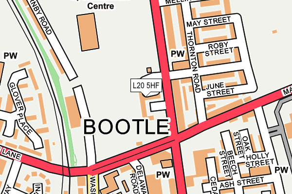 L20 5HF map - OS OpenMap – Local (Ordnance Survey)