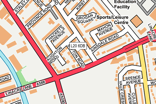 L20 6DB map - OS OpenMap – Local (Ordnance Survey)