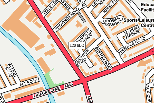 L20 6DD map - OS OpenMap – Local (Ordnance Survey)