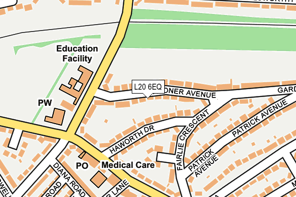 L20 6EQ map - OS OpenMap – Local (Ordnance Survey)