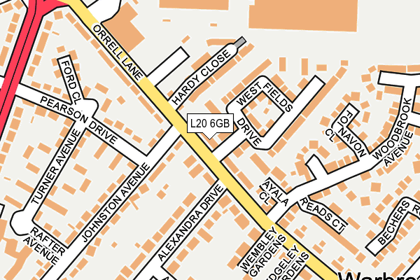 L20 6GB map - OS OpenMap – Local (Ordnance Survey)