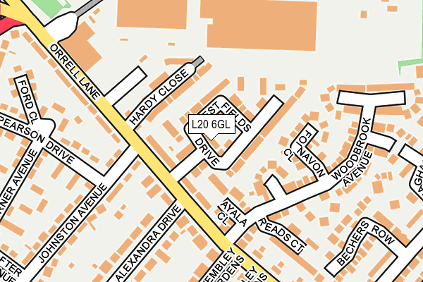 L20 6GL map - OS OpenMap – Local (Ordnance Survey)