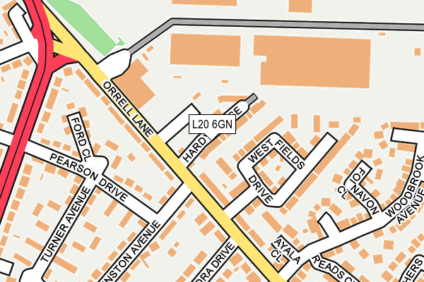 L20 6GN map - OS OpenMap – Local (Ordnance Survey)