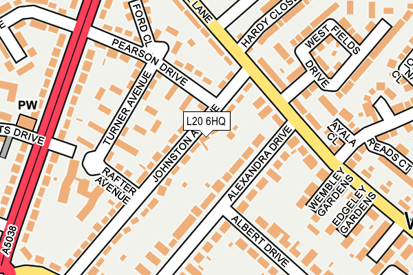 L20 6HQ map - OS OpenMap – Local (Ordnance Survey)