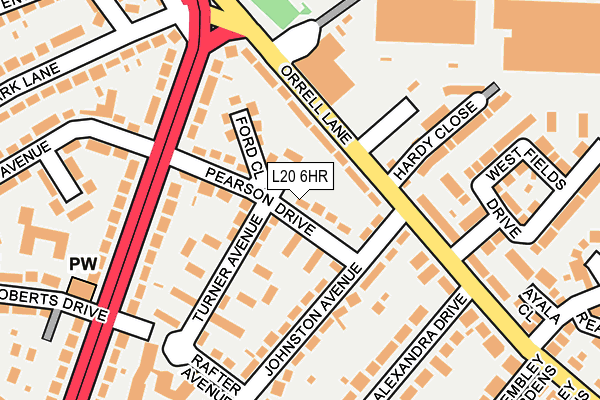 L20 6HR map - OS OpenMap – Local (Ordnance Survey)