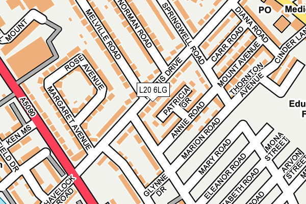 L20 6LG map - OS OpenMap – Local (Ordnance Survey)