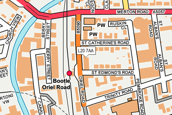 L20 7AA map - OS OpenMap – Local (Ordnance Survey)