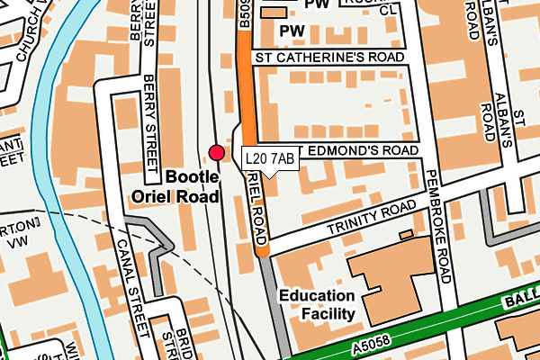 L20 7AB map - OS OpenMap – Local (Ordnance Survey)