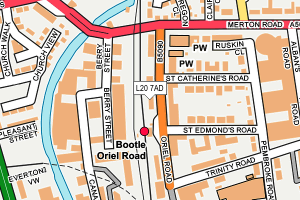 L20 7AD map - OS OpenMap – Local (Ordnance Survey)