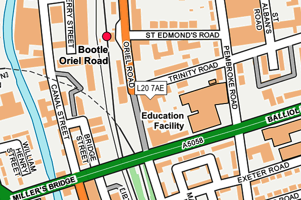 L20 7AE map - OS OpenMap – Local (Ordnance Survey)