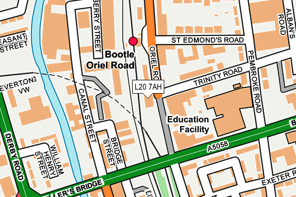 L20 7AH map - OS OpenMap – Local (Ordnance Survey)