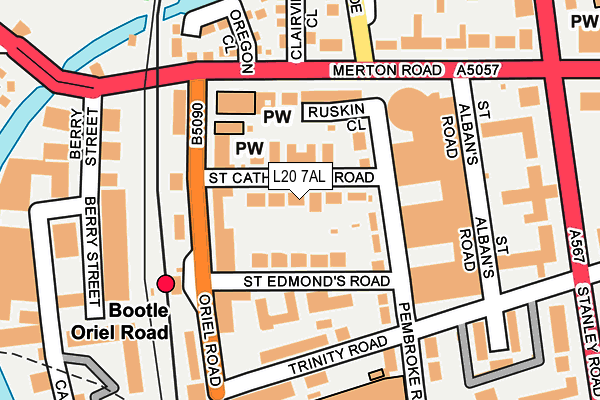 L20 7AL map - OS OpenMap – Local (Ordnance Survey)