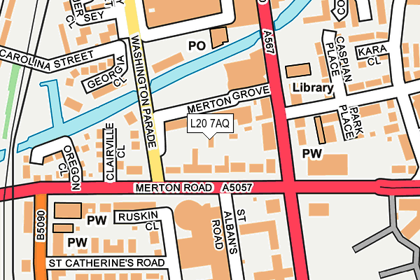 L20 7AQ map - OS OpenMap – Local (Ordnance Survey)