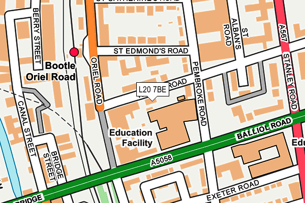 L20 7BE map - OS OpenMap – Local (Ordnance Survey)