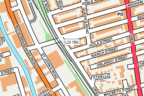 L20 7BG map - OS OpenMap – Local (Ordnance Survey)