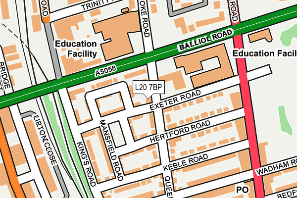 L20 7BP map - OS OpenMap – Local (Ordnance Survey)