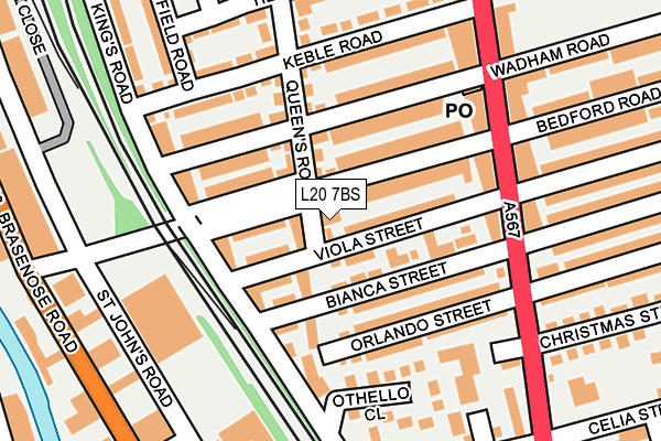 L20 7BS map - OS OpenMap – Local (Ordnance Survey)