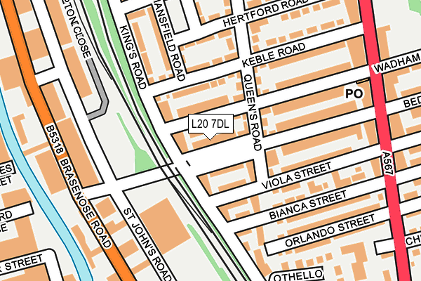 L20 7DL map - OS OpenMap – Local (Ordnance Survey)