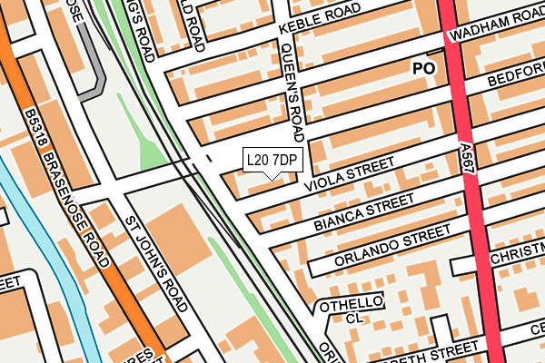 L20 7DP map - OS OpenMap – Local (Ordnance Survey)