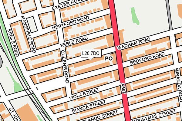 L20 7DQ map - OS OpenMap – Local (Ordnance Survey)