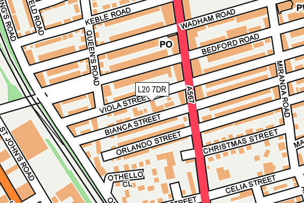 L20 7DR map - OS OpenMap – Local (Ordnance Survey)