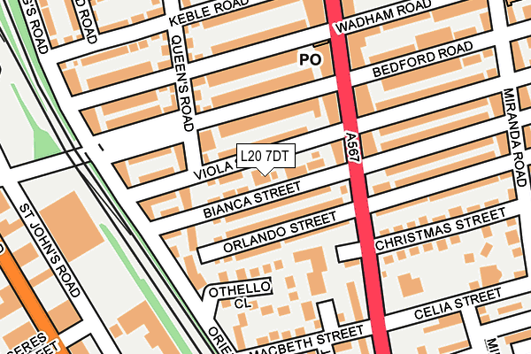 L20 7DT map - OS OpenMap – Local (Ordnance Survey)