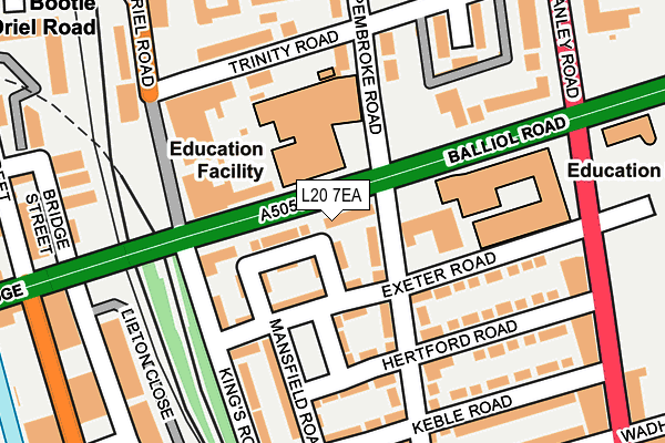 L20 7EA map - OS OpenMap – Local (Ordnance Survey)