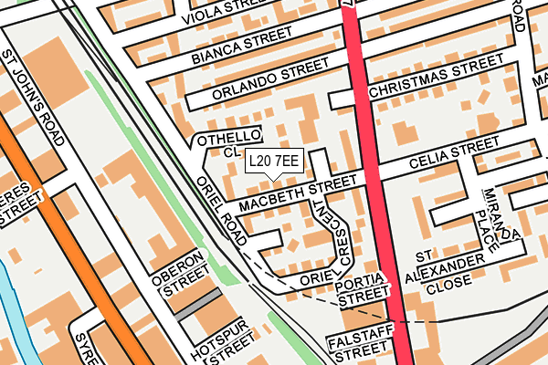 L20 7EE map - OS OpenMap – Local (Ordnance Survey)