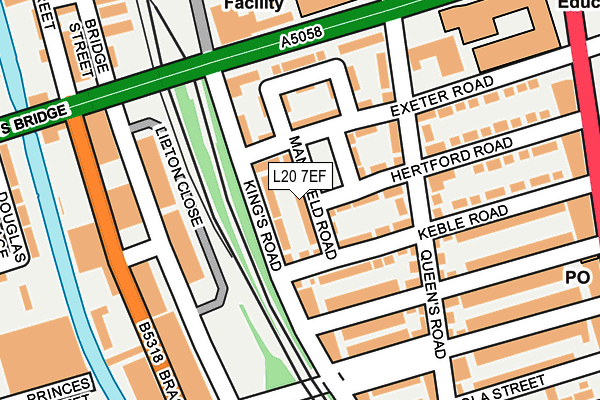 L20 7EF map - OS OpenMap – Local (Ordnance Survey)