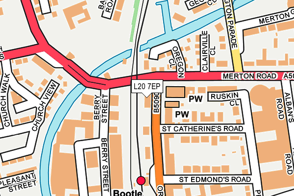 L20 7EP map - OS OpenMap – Local (Ordnance Survey)