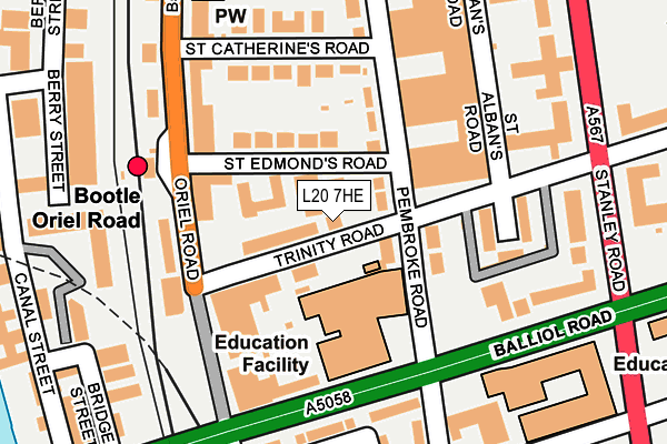 L20 7HE map - OS OpenMap – Local (Ordnance Survey)