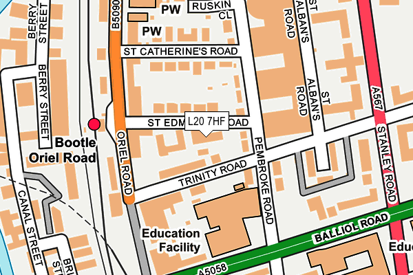 L20 7HF map - OS OpenMap – Local (Ordnance Survey)