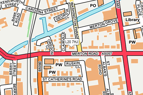 L20 7HJ map - OS OpenMap – Local (Ordnance Survey)