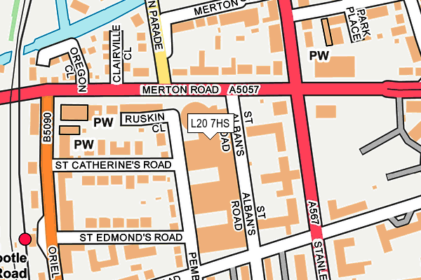 L20 7HS map - OS OpenMap – Local (Ordnance Survey)