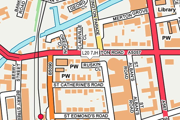 L20 7JH map - OS OpenMap – Local (Ordnance Survey)