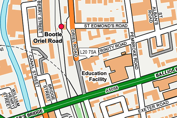 L20 7SA map - OS OpenMap – Local (Ordnance Survey)