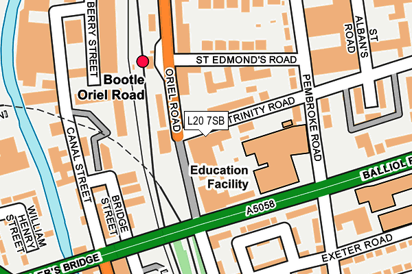 L20 7SB map - OS OpenMap – Local (Ordnance Survey)