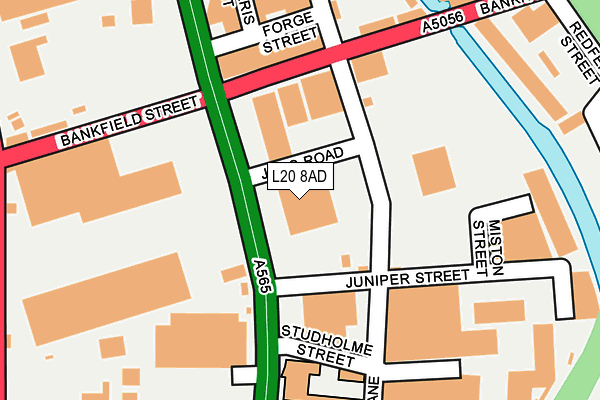 L20 8AD map - OS OpenMap – Local (Ordnance Survey)